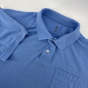 HB Harbor Bay Mens Size 3XL  Blue Short Sleeve Polo Shirt